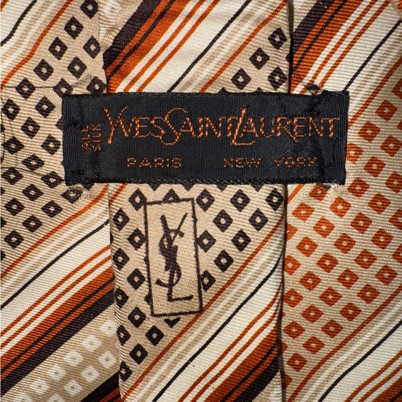Yves Saint Laurent Vintage Men’s Silk Tie - Picture 3 of 5